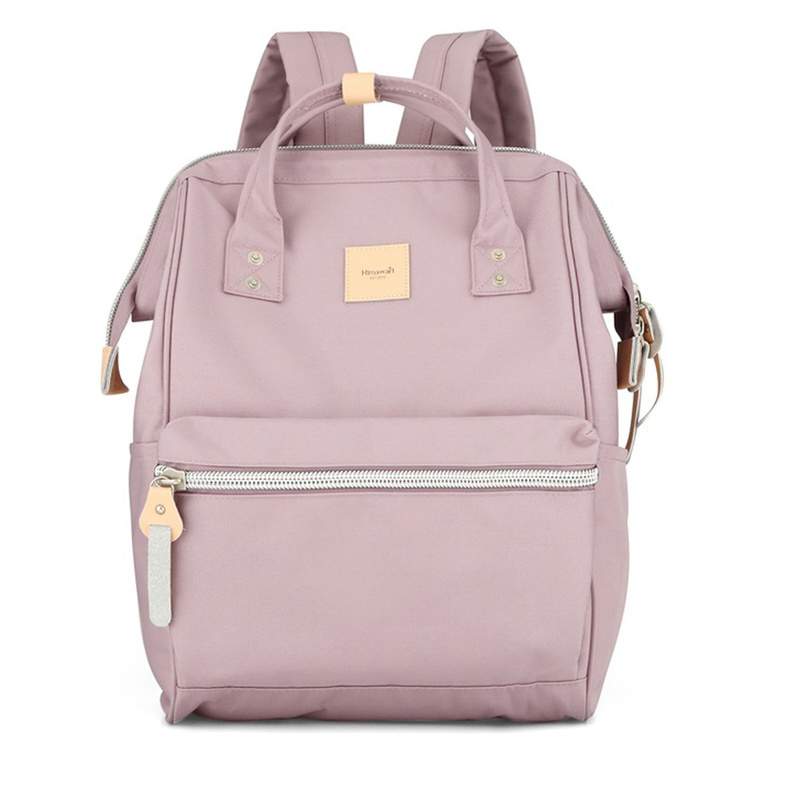 Plecak damski różowy z kieszenią na laptopa i portem USB - Himawari