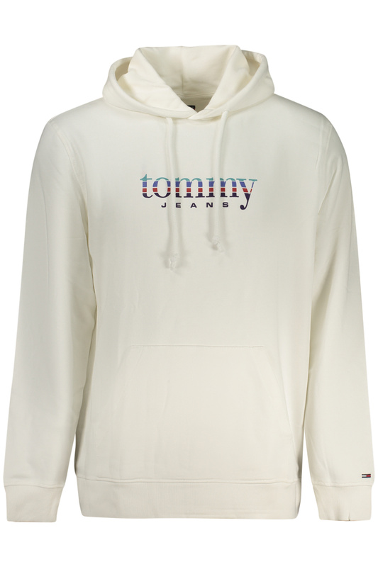 TOMMY HILFIGER MĘSKA BLUZA Z ROZPINANYM NA ZAMEK BIAŁA