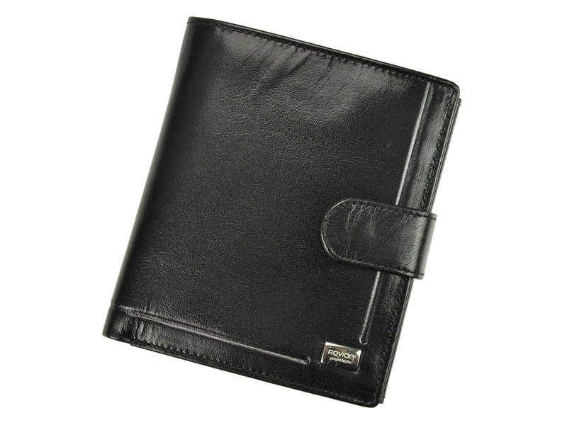 Skórzany męski portfel Rovicky PC-102L-BAR RFID