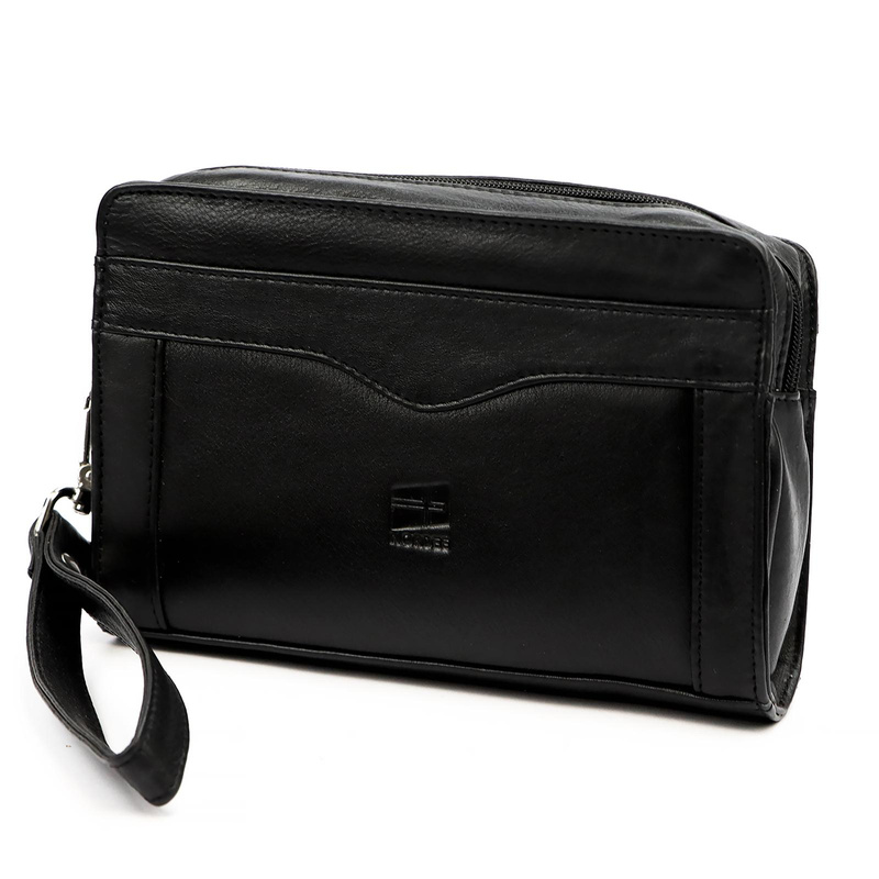 Nordee męska saszetka skóra naturalna torba do ręki z kieszeniami