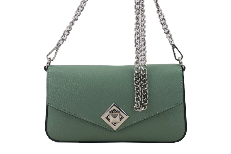 Modna torebka skórzana włoska - Zielone