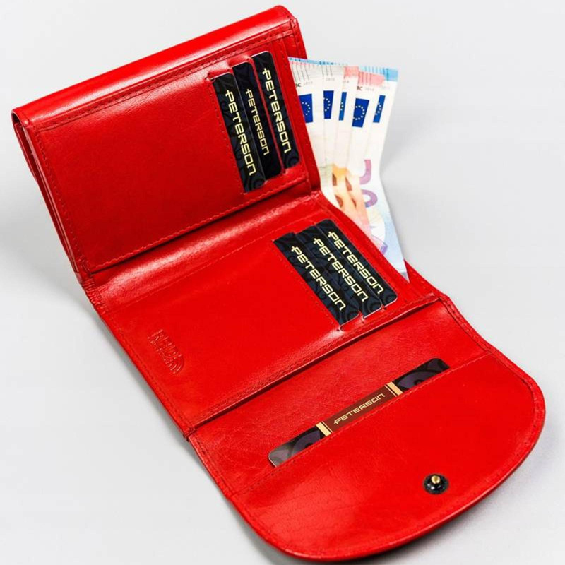 Skórzany damski portfel Peterson PTN 116-BO