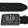 Skórzany pasek męski do spodni szeroki orzeł Beltimore W43 : Kolory - czarny, Rozmiar pasków - r.100-115 cm