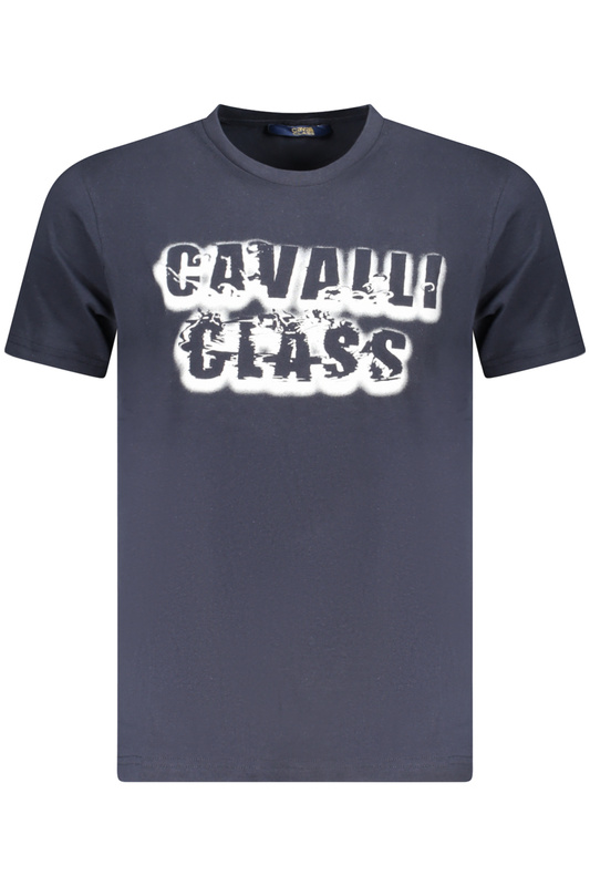 KOSZULKA Z KRÓTKIM RĘKAWEM CAVALLI CLASS MĘSKA NIEBIESKA