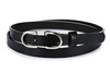 Beltimore skórzany damski pasek do spodni 1,8 cm czarny U62 : Kolory - czarny, Rozmiar pasków - r.105-120 cm