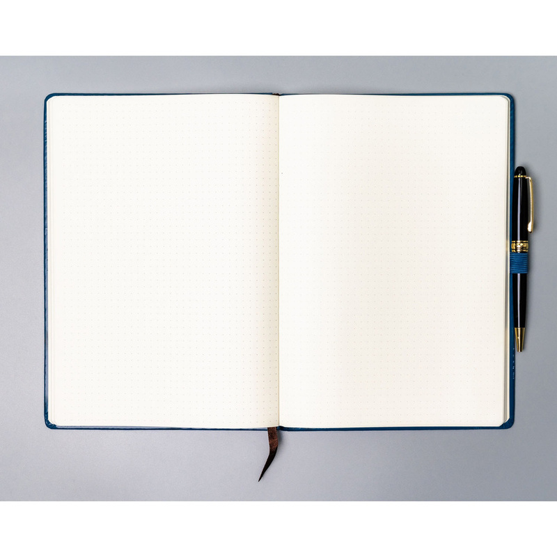 Niebieski notes w twardej oprawie formacie B5 zadrukowany w kropki - Peterson