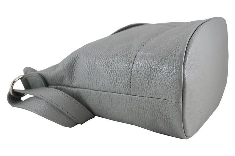 Modna torebka włoska skórzana - Zielona ciemna