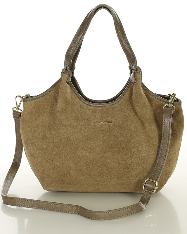 Torebka damska worek hobo bag skóra naturalna - MARCO MAZZINI czarna