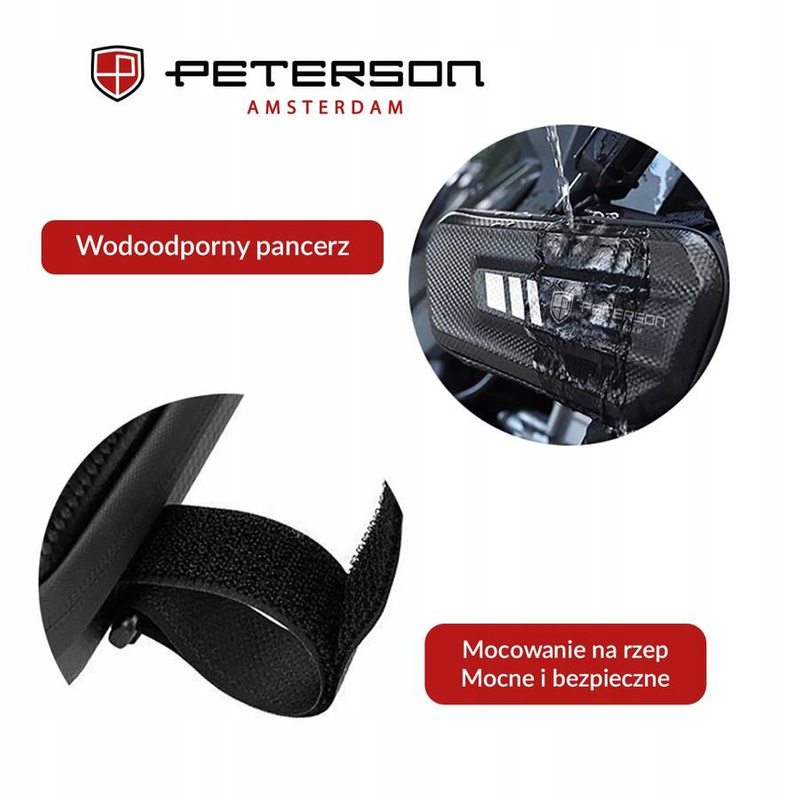 Wodoodporna torba rowerowa pod ramę - Peterson