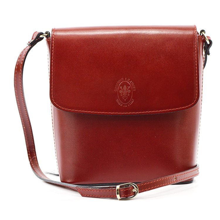 Klasyczna skórzana elegancka damska listonoszka