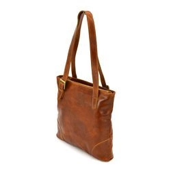 Elegancka duża skórzana shopperbag z organizerem