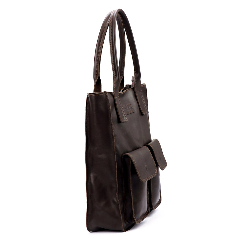 Angelo Torebka Skórzana Damska Shopperbag Duża A4 Na Ramię Do Ręki