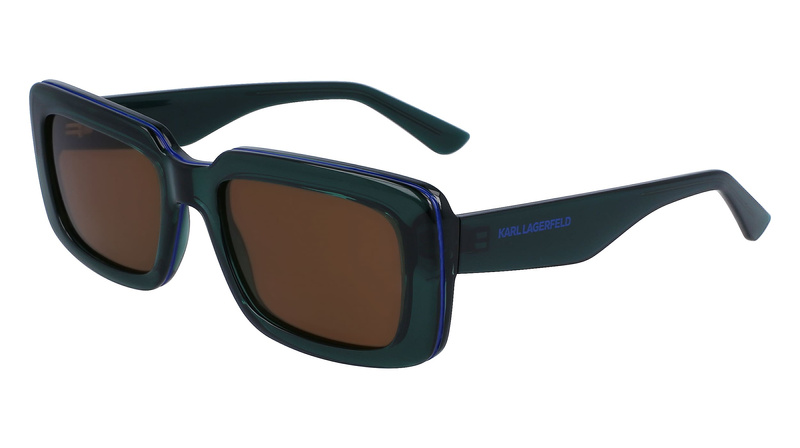 Okulary KARL LAGERFELD KL6101S-300. Okulary przeciwsłoneczne, Kolor zielony. Unisex.