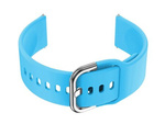 Pasek gumowy do smartwatch U01 - niebieski/srebrny - 20mm