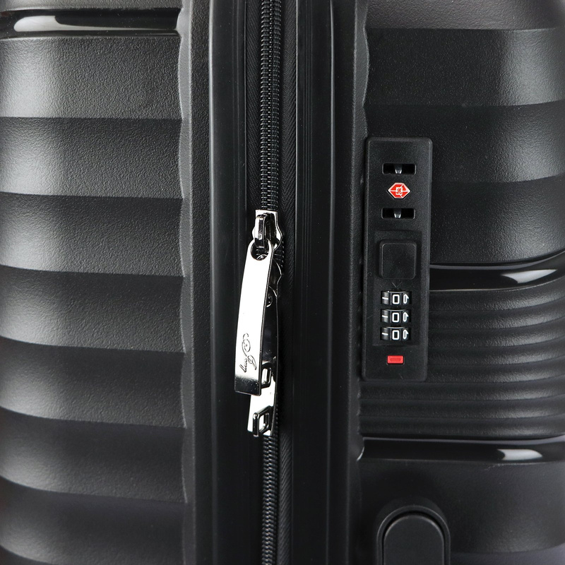 Jony zestaw trzech walizek podróżnych na kółkach z kosmetyczką ABS