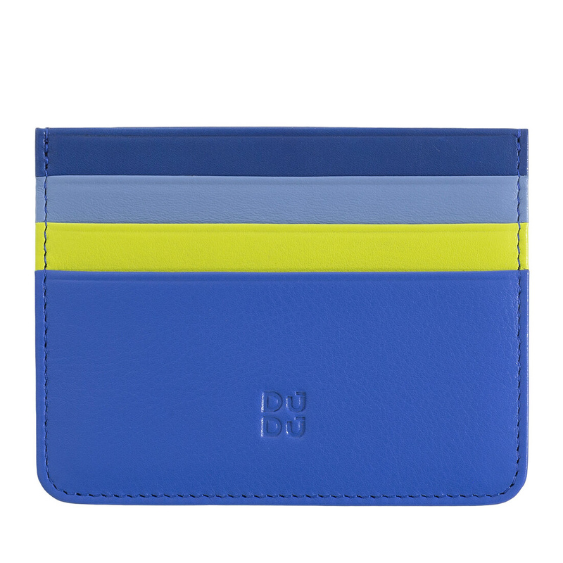 DUDU Etui na karty dokumenty skóra naturalna małe kontrastujące kolory