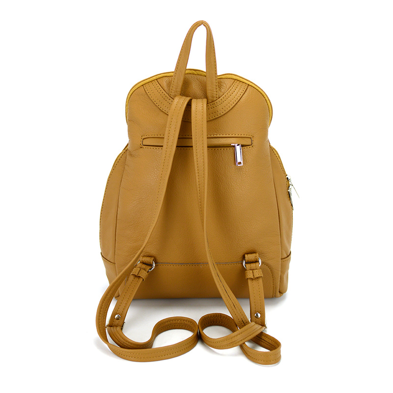 Voyager damski miejski plecak skóra naturalna duży z kieszeniami