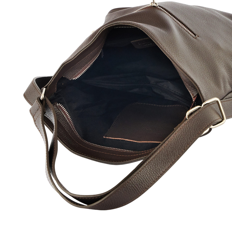 Torebka plecak z zamszem - Brązowa ciemna