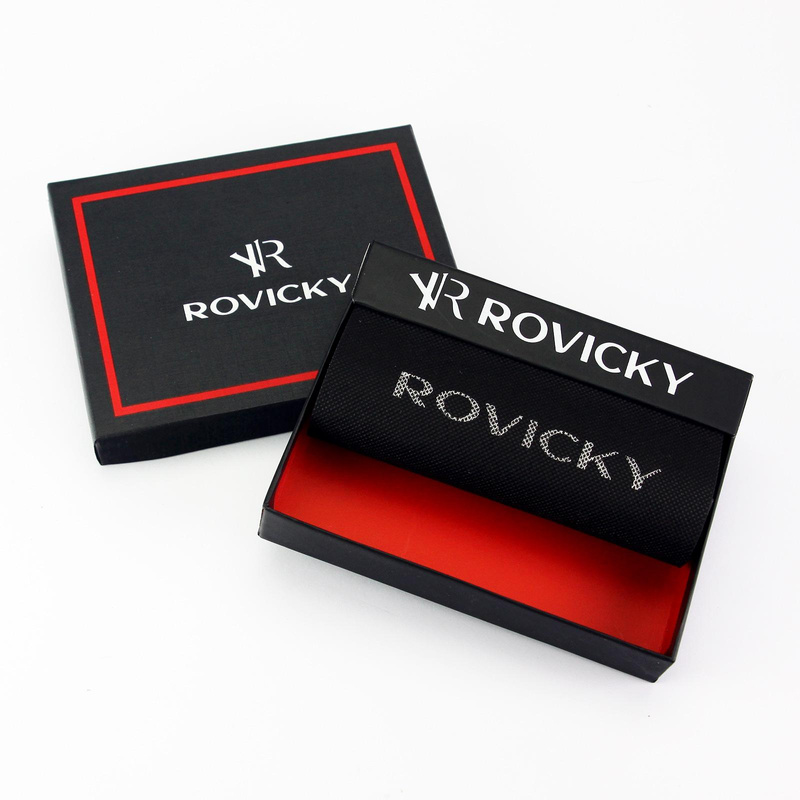 Rozbudowany Skórzany męski portfel Rovicky z RFID
