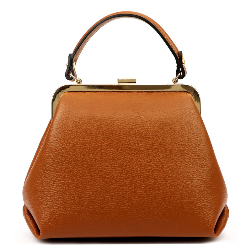 Elegancka Zgrabna damska skórzana torebka do ręki na bigiel od Luka