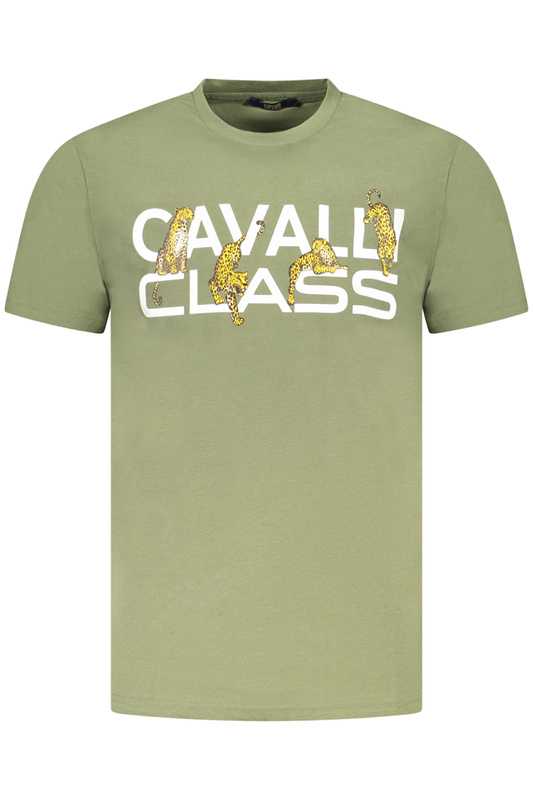KOSZULKA CAVALLI CLASS Z KRÓTKIM RĘKAWEM MĘSKA ZIELONA