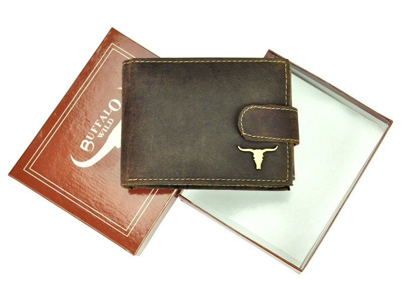 Klasyczny skórzany męski portfel Buffalo Wild