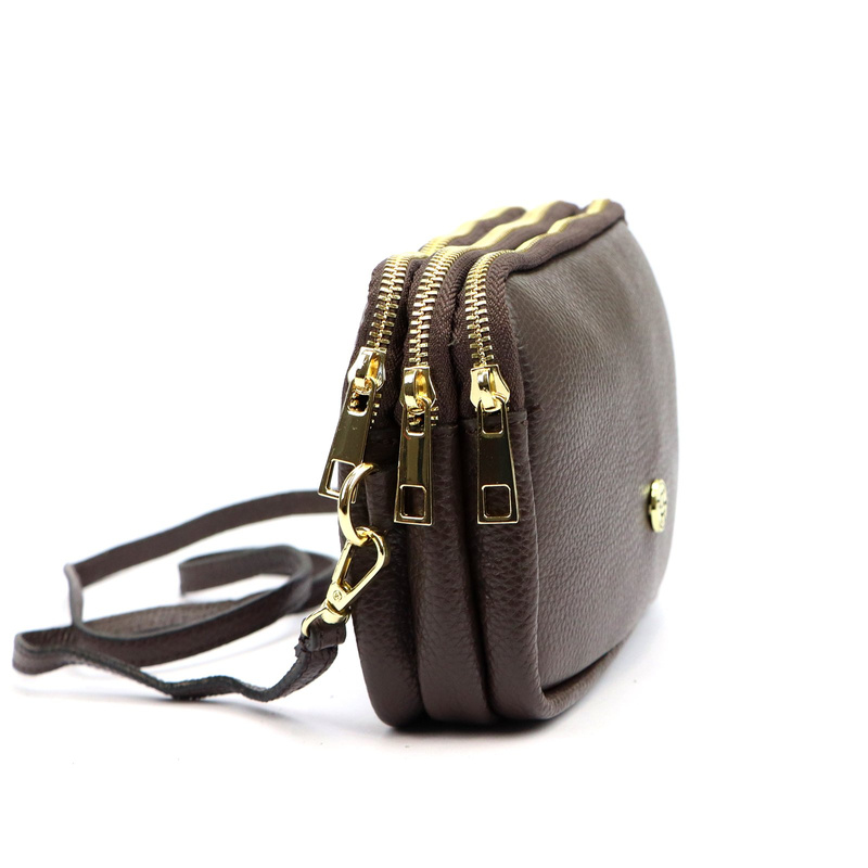 Gregorio damska listonoszka na ramię skóra naturalna prostokątna 3 komory