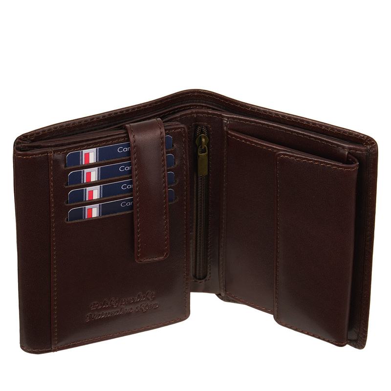 Męski portfel Canaletto ze skóry garbowanej roślinnie PM1555cs350GR RFID