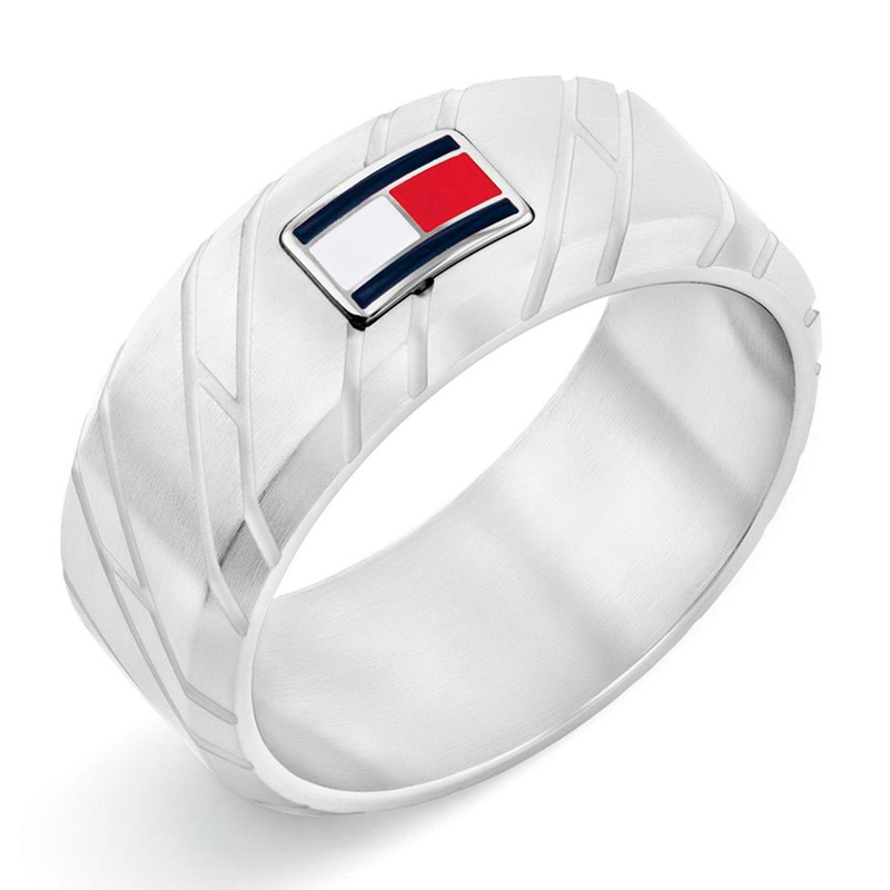 Biżuteria TOMMY HILFIGER 2790621G. Pierścionek, Kolor srebrny. Mężczyzna.