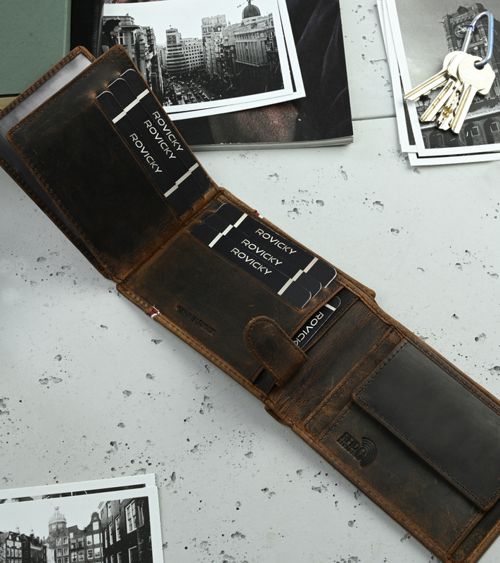 Skórzany męski portfel Cedar N992A-H