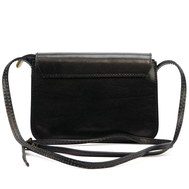 Florence Skórzana elegancka damska listonoszka torebka na ramię z klapą