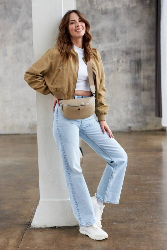 Duża, skórzana nerka damska - Peterson