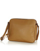 Torebka skórzana crossbody listonoszka dwie komory - MARCO MAZZINI brąz camel