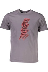 CAVALLI CLASS T-SHIRT Z KRÓTKIM RĘKAWEM MĘSKI SZARY