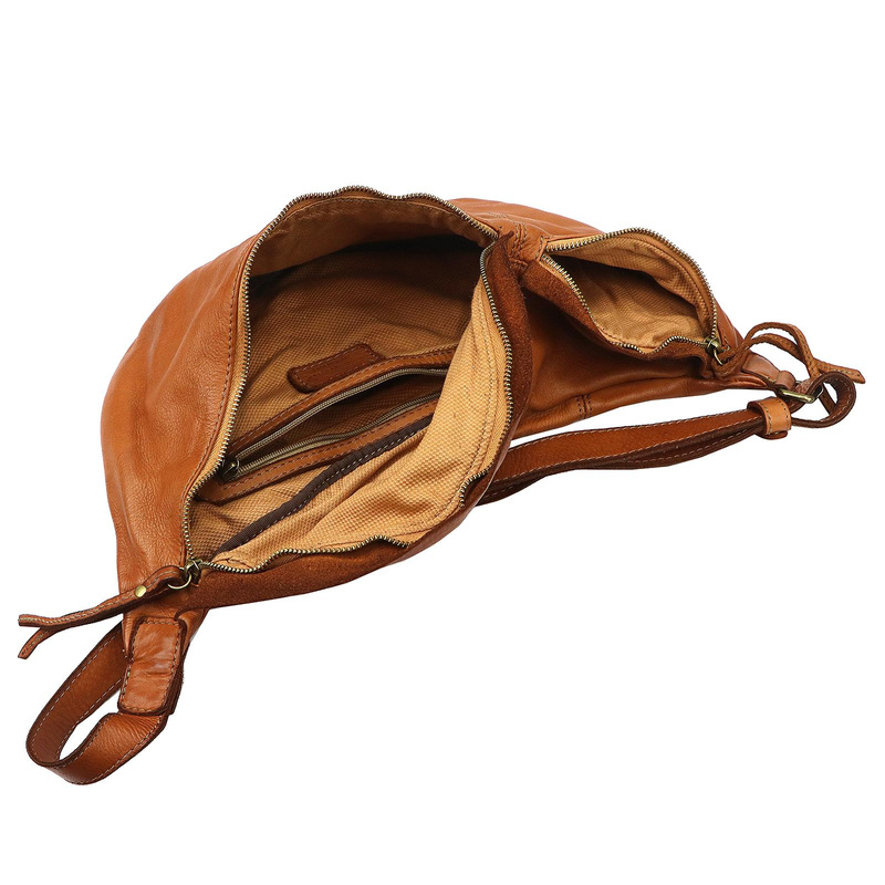 VS damska nerka saszetka z kieszenią przez ramię skóra naturalna