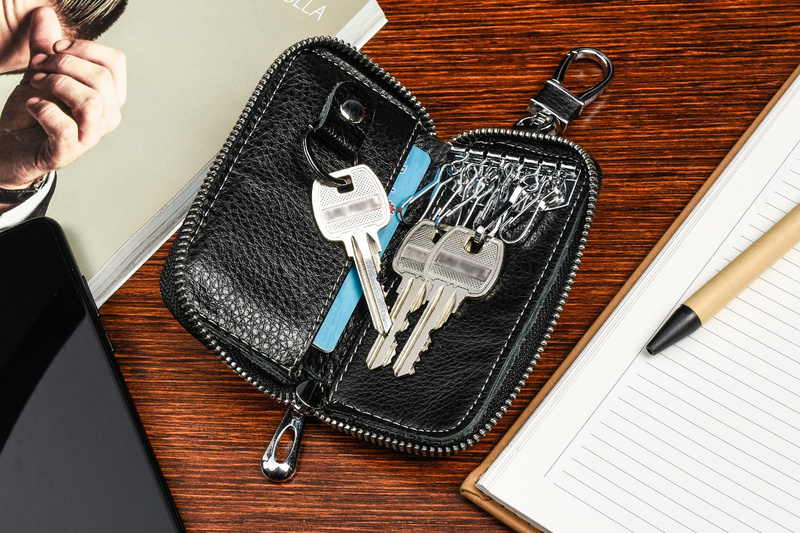 Etui na klucze premium skórzane kluczówka Wild Horse czerń P84