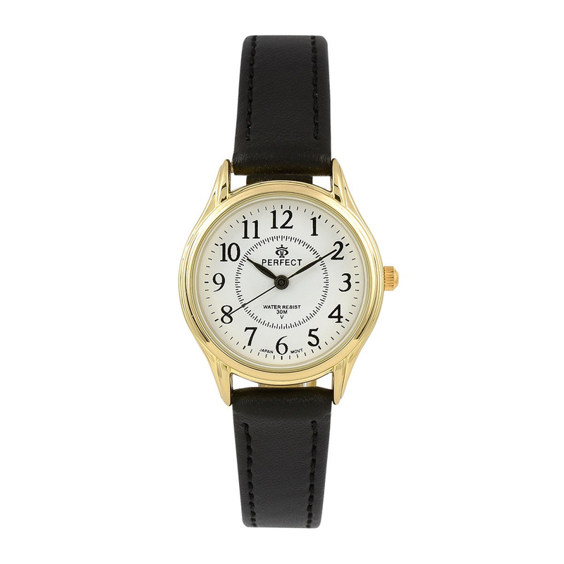CZARNO-ZŁOTY ZEGAREK PERFECT KLASYCZNY DAMSKI RETRO MIYOTA 273