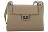 Torebka damska skórzana crossbody - Beżowa ciemna 