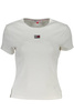 BIAŁY DAMSKI T-SHIRT Z KRÓTKIM RĘKAWEM TOMMY HILFIGER