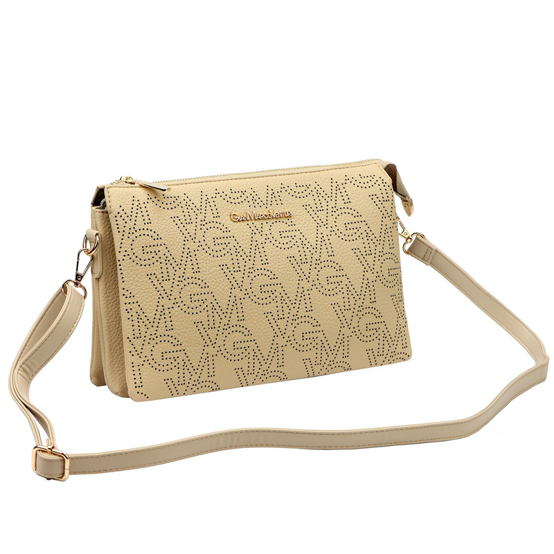 Gian Marco Venturi Listonoszka Na Ramię Damska Mała Skóra Eko Organizer