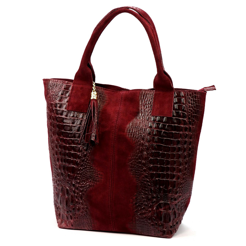 Damska torebka ze skóry naturalnej Luka 26-026 CROCO