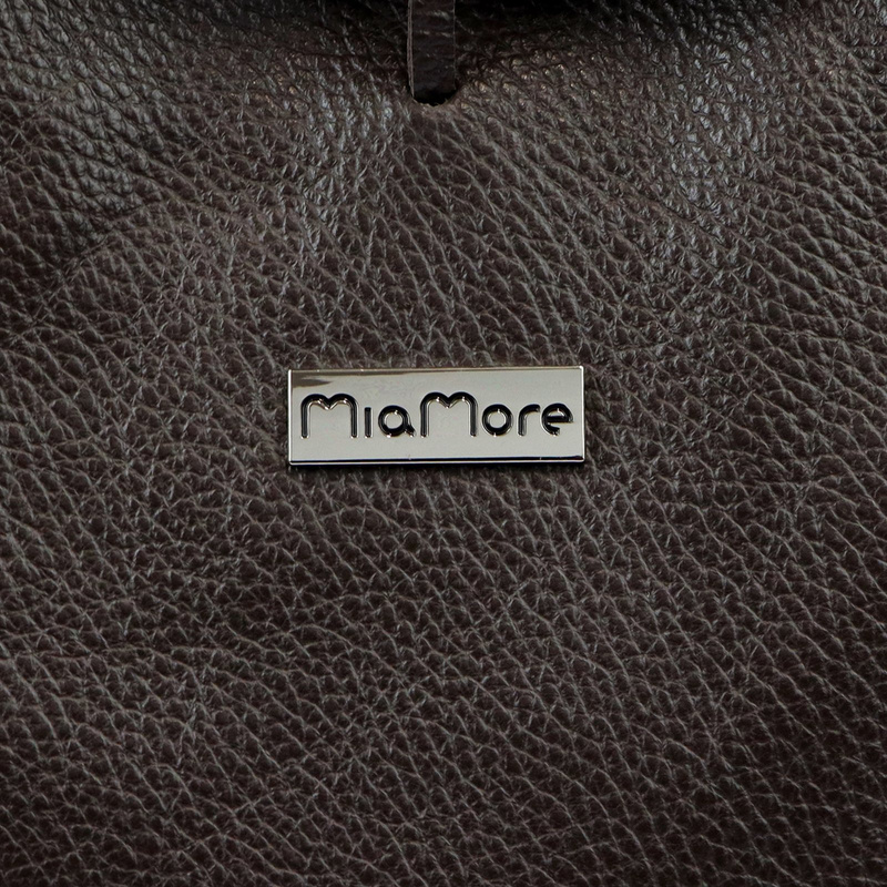 MiaMore Skórzana damska shopperbag duża torabka na ramię z kieszenią