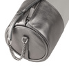 Skórzana torebka damska DUDU Barrel Bag, mała torebka na ramię z łańcuszkiem/skórzanym paskiem, elegancki wzór wieczorowy z zamkiem błyskawicznym