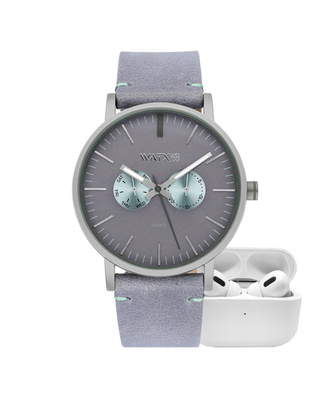 Zegarek WATXANDCO RELOJ14_44. Kwarcowy, Kolor szary. Mężczyzna.