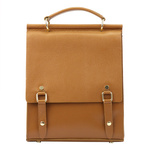 Luka plecak miejski damski skóra naturalna styl vintage z kieszeniami