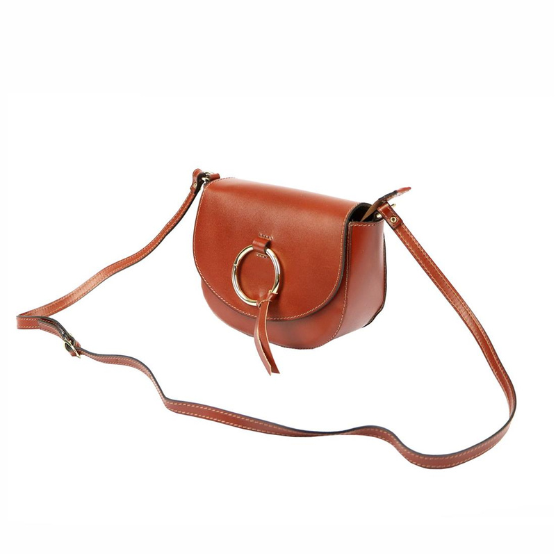 Damska torebka ze skóry naturalnej Patrizia 418-031-BL GOLD