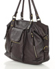 Torba biznesowa bowling retro bag skórzana - MARCO MAZZINI ciemny brąz caffe