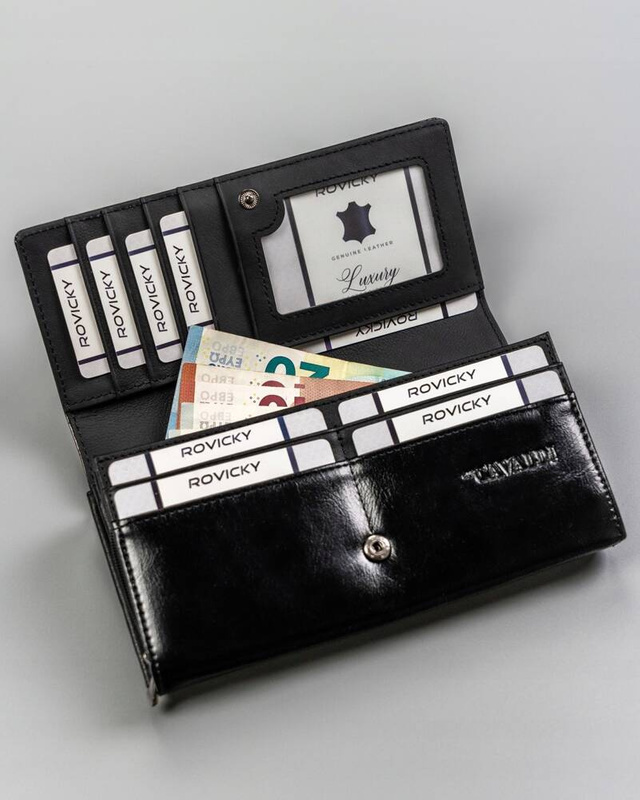 Duży, elegancki portfel damski ze skóry naturalnej i ekologicznej - 4U Cavaldi