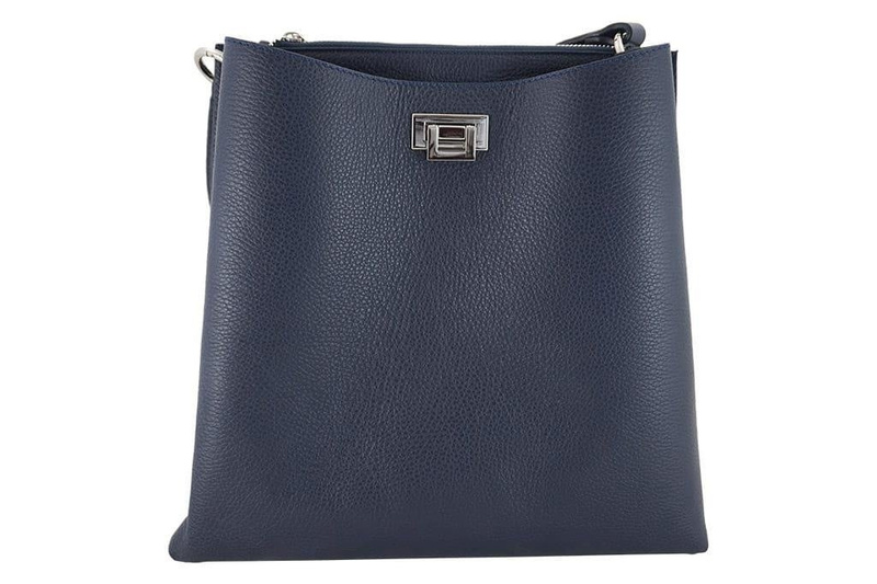 Duże torby damskie skórzane - Barberini's - Granatowa
