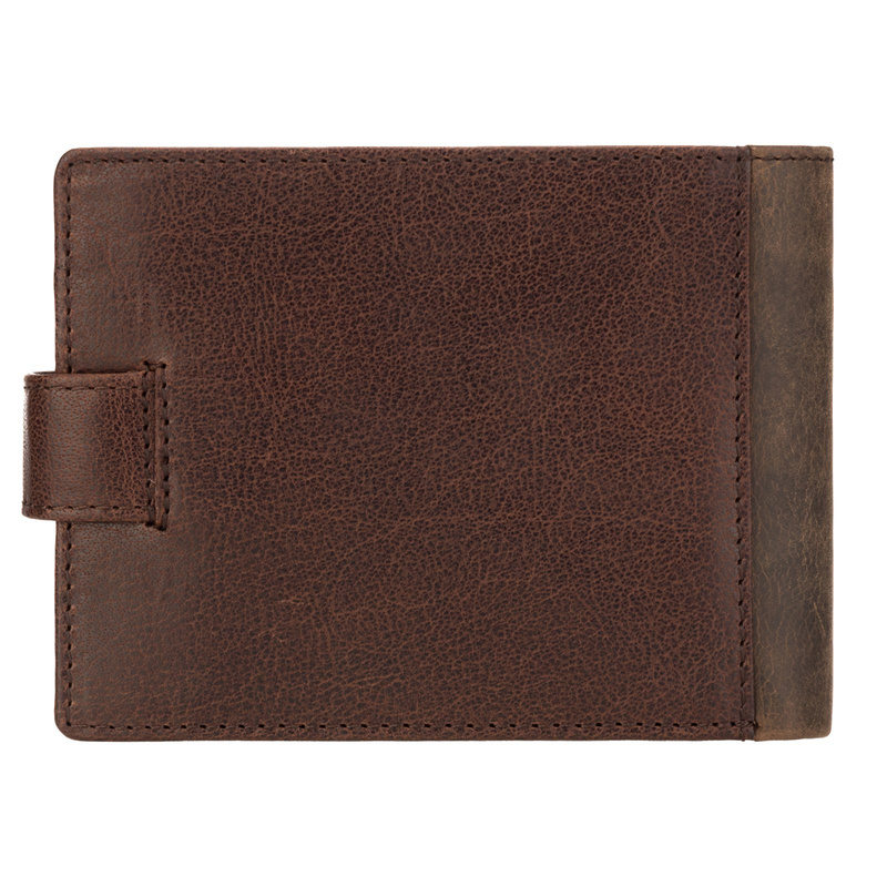 Zapinany Skórzany męski portfel EL FORREST z RFID